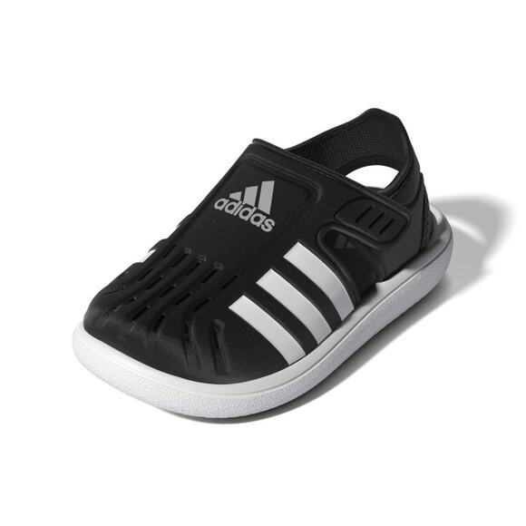 NWT adidas Kids Closed-Toe Water Sandals Slide, Black/White, Size 9 Toddler - Picture 3 of 7
